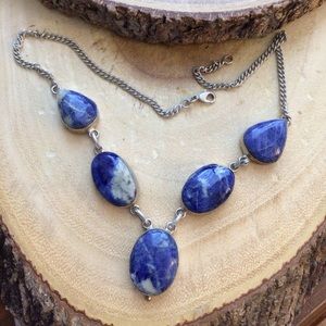Sodalite necklace, 5 stones
